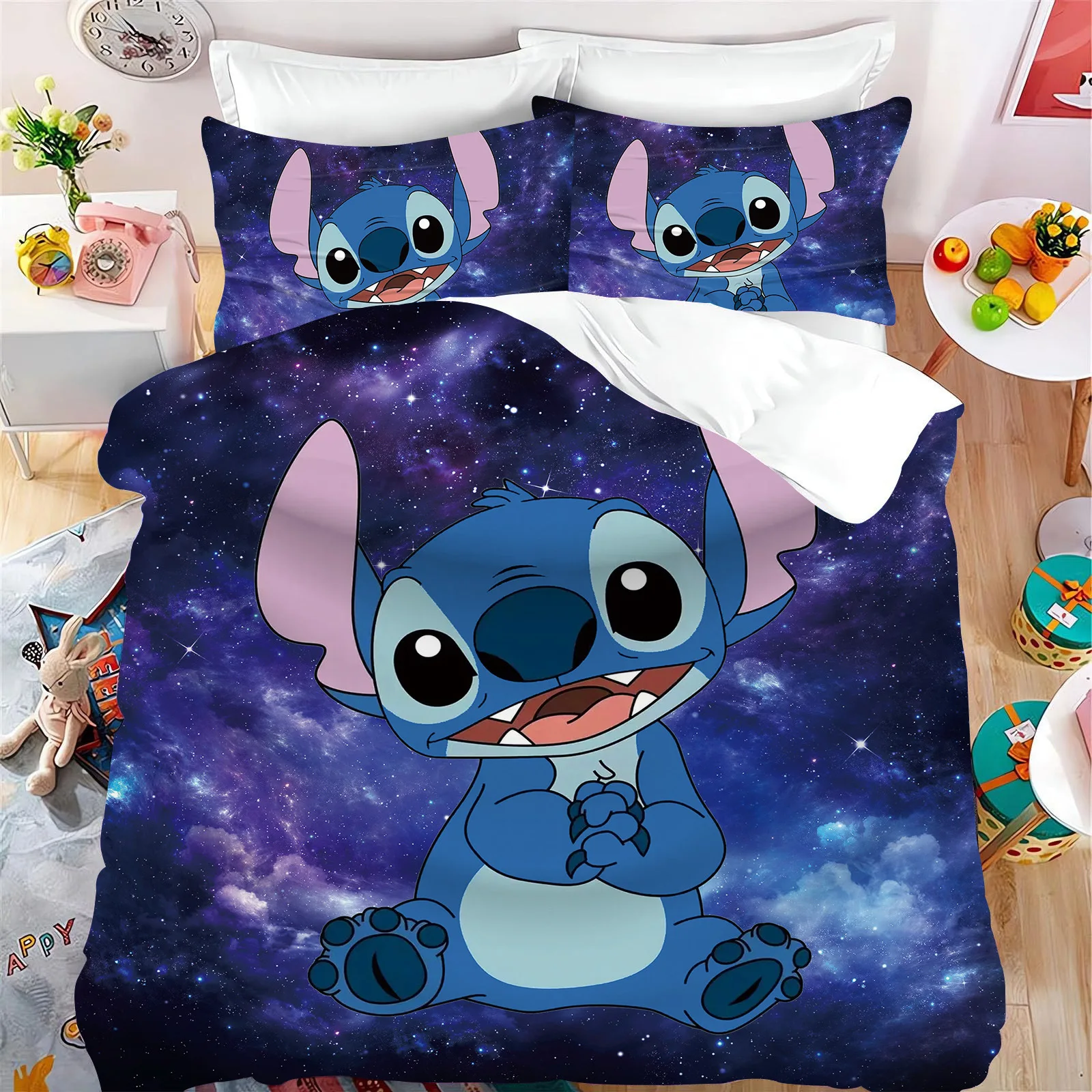 Description Picture 4 of itemBedding Set with Iconic Brand Lilo and Stitch Pattern Decorative Duvet Cover Set,Children's Soft Pillowcase Home Soft & Comfortable