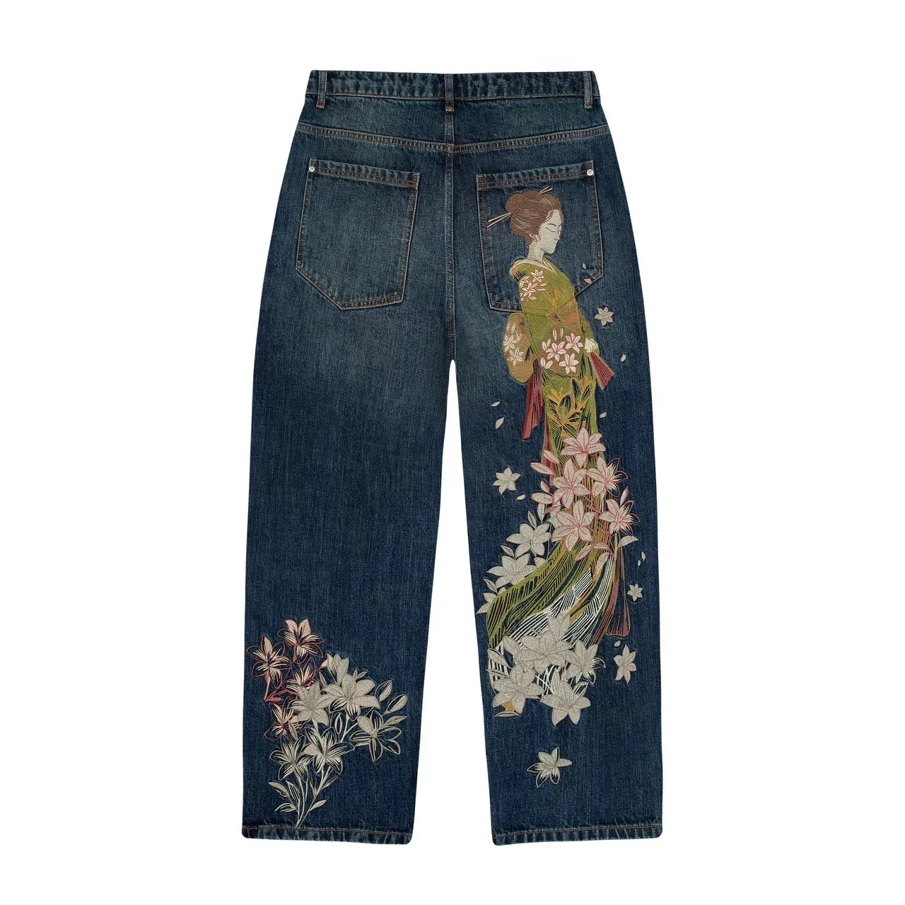 Wide Leg Streetwear Denim Pants