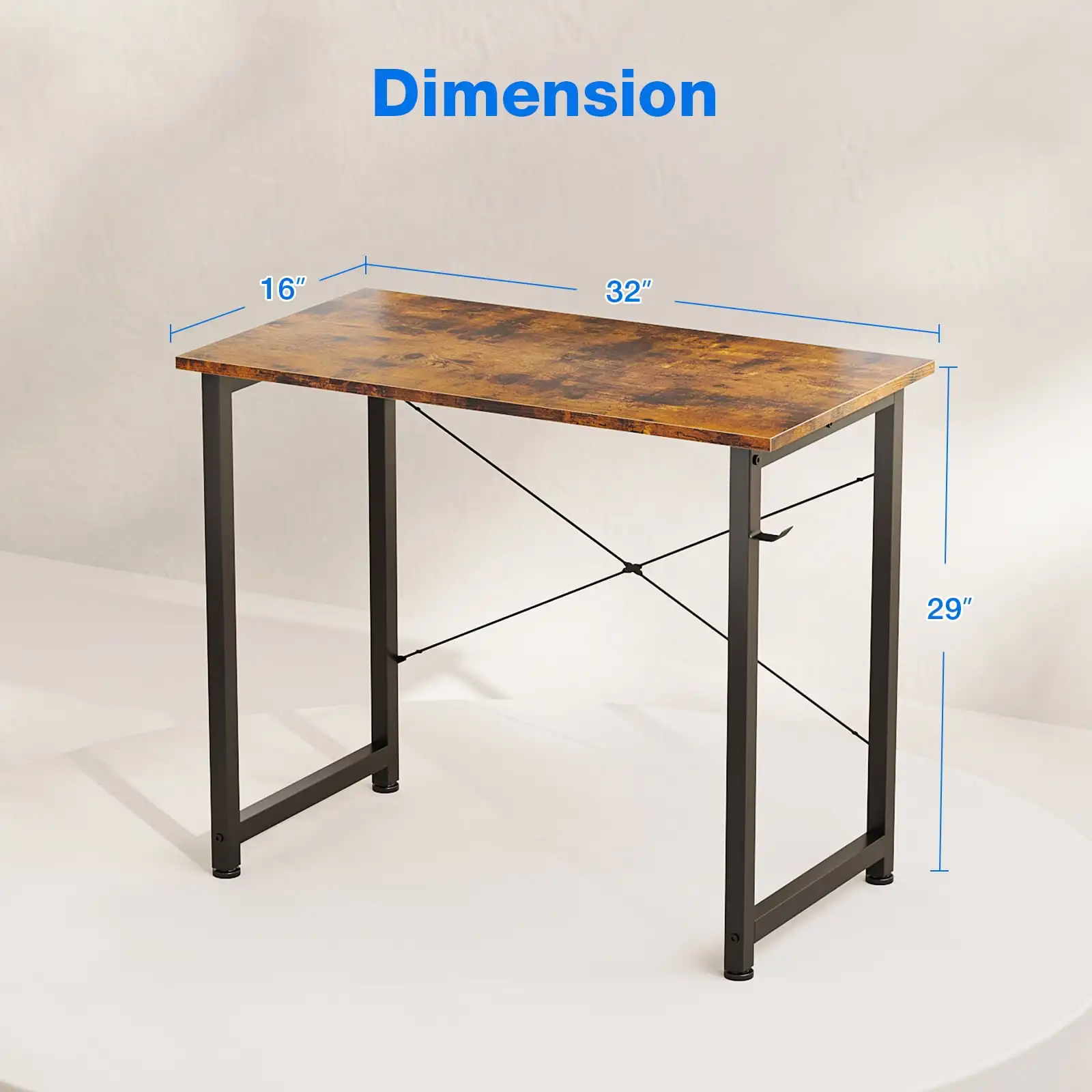 32 inch Small Computer Desk for Small Space, Modern Simple Style Desk , Sturdy Student Writing Desk, Gift for , Vintage 3