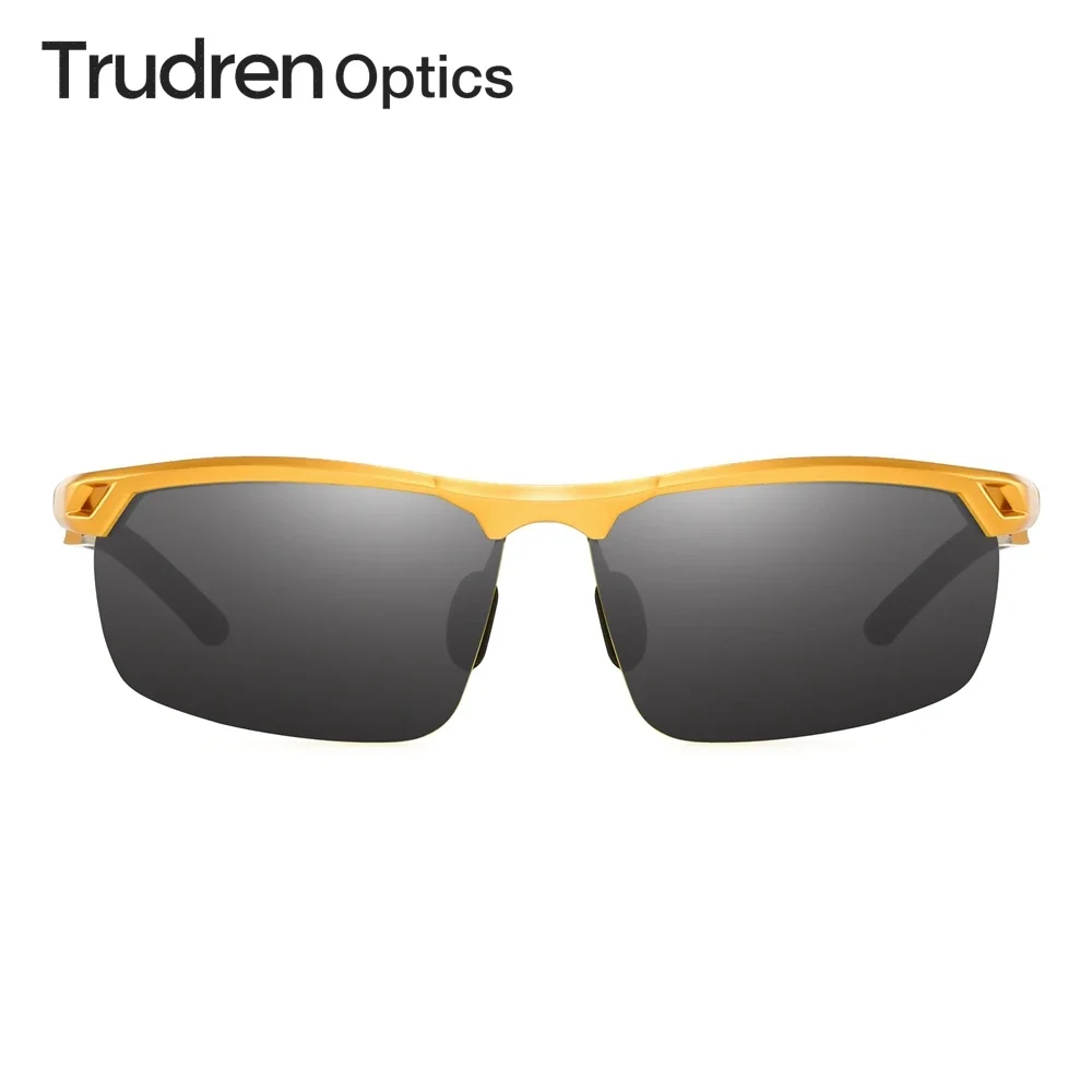 Trudren Aluminum Magnesium Half-frame Sport Sunglasses Polarized