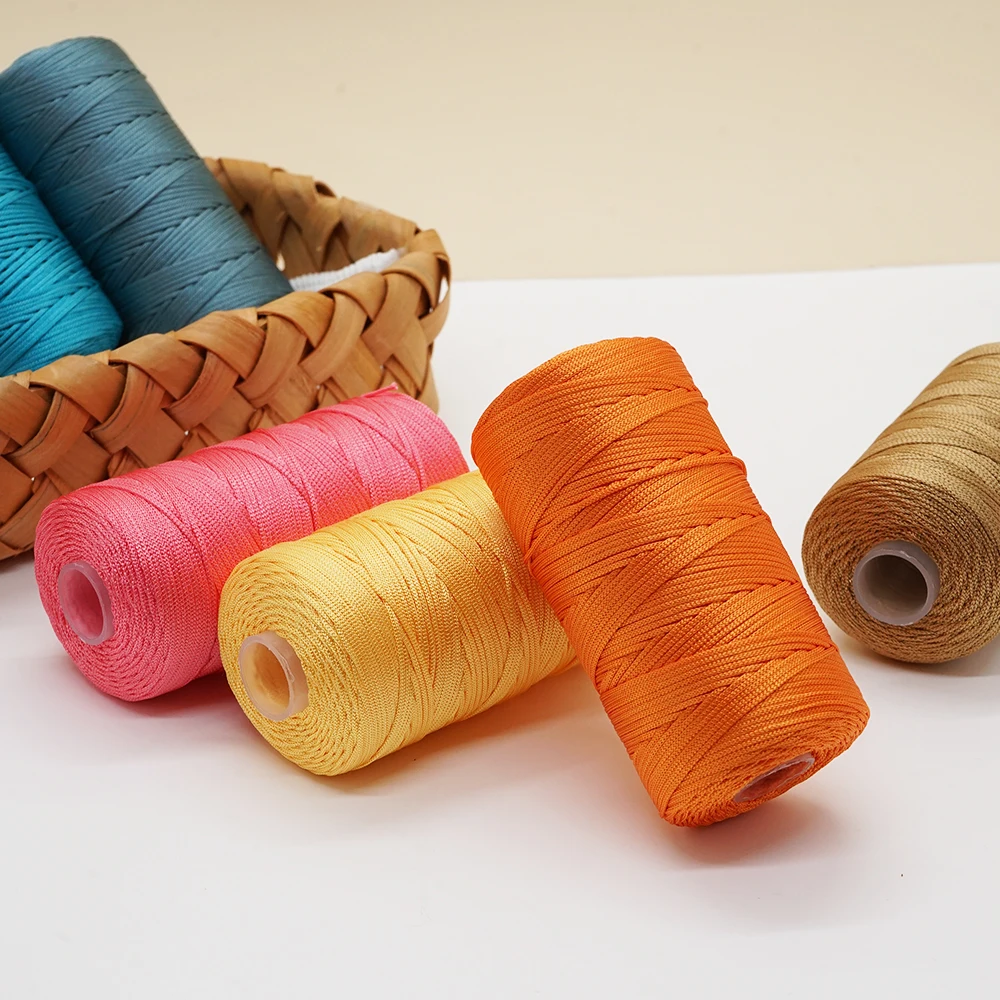 220 Yards 100g/Roll 1.5mm Thin Summer Ice Mercerized Twine Yarns For Knitting And Crochet Seat Cushion Sun Hat Etc. BSX 3
