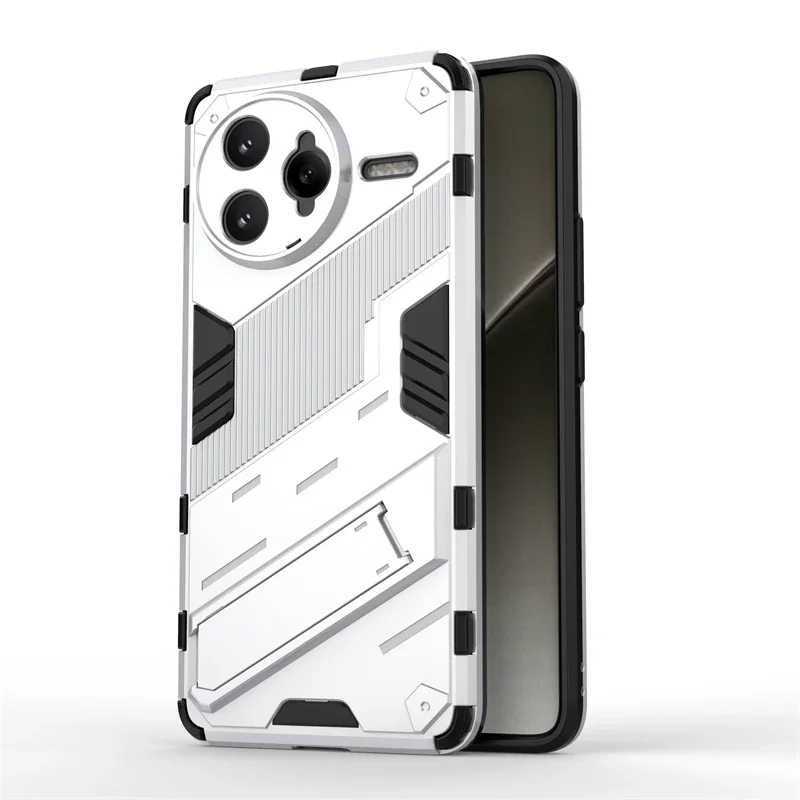 Luxury Anti-Drop Shockproof Armor Phone Holder Case with Full Protective Hard Back Cover