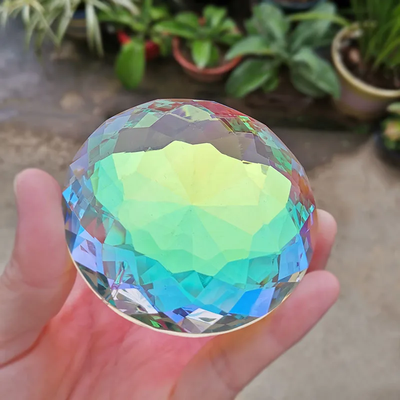 60/76mm Crystal Chandelier Prism Crystals Suncatcher Glass Hanging Pendant DIY Craft Home Garden Decor Ornament Sun Catchers