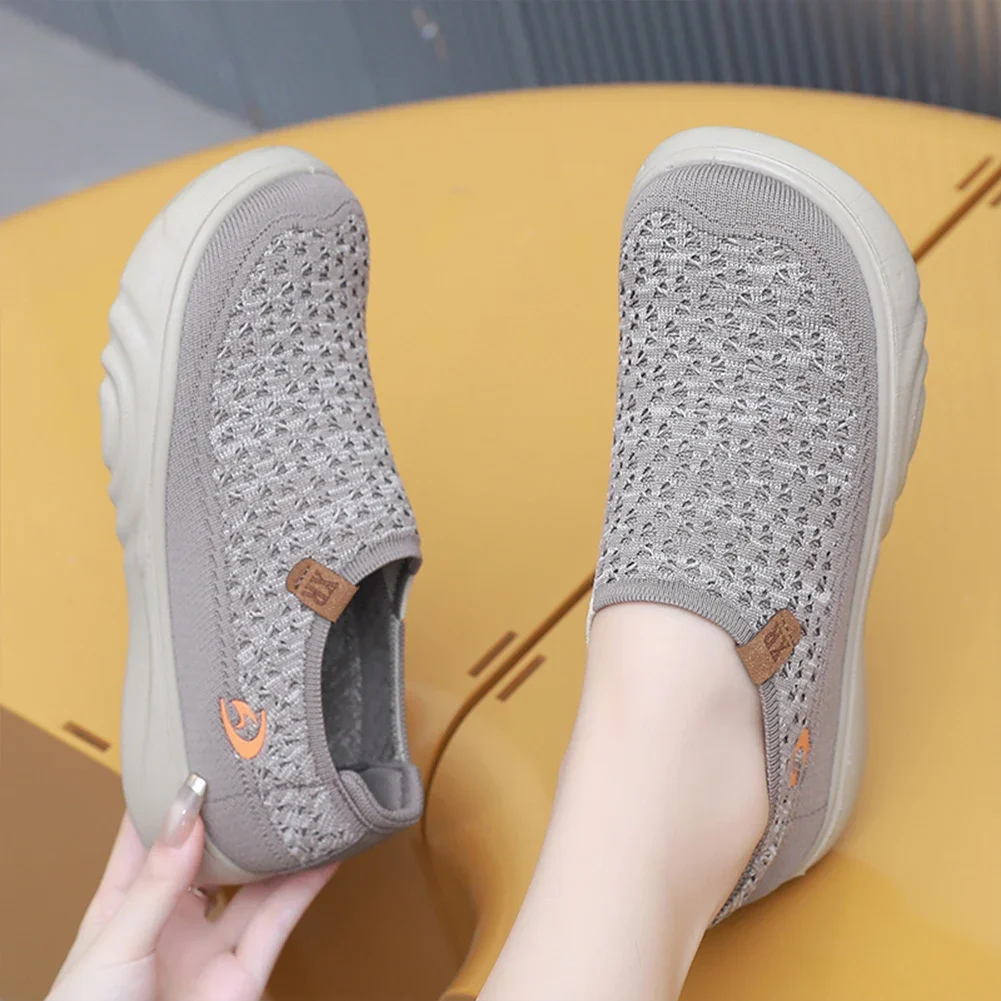 Walking Shoes for Woman Vulcanize Shoes Autumn Round Toe Flats Mesh Breathable Ladies Fisherman Shoes Platform Casual Sneakers - Image 3