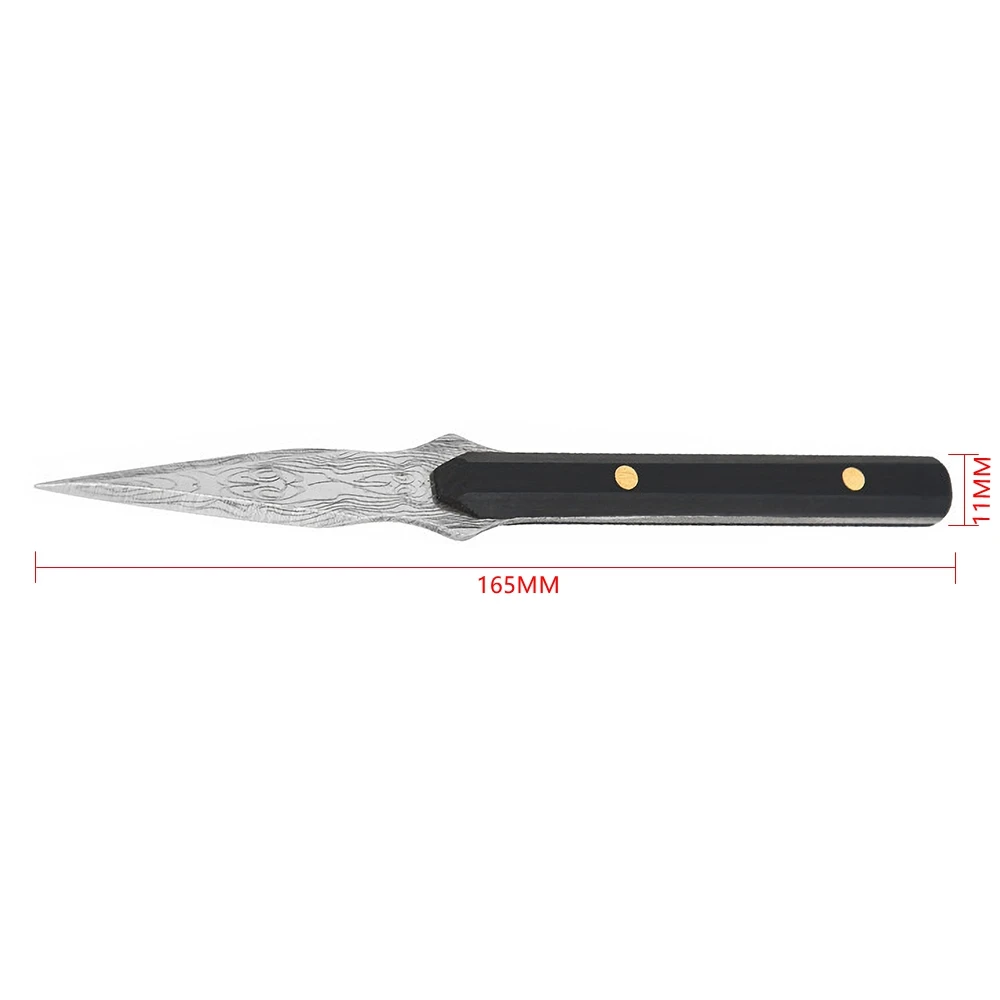 1PCS Stainless Steel Ebony Chinese Puer Tea Needle Cutter Damascus Tea Knife Delicate Cutter For Home Tearoom Store Tools
