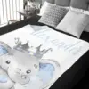 Plush and Flange Personalized Blanket Girl Name Customized Boy Gift Super Newborn Blanket Air Conditioning Blanket 3