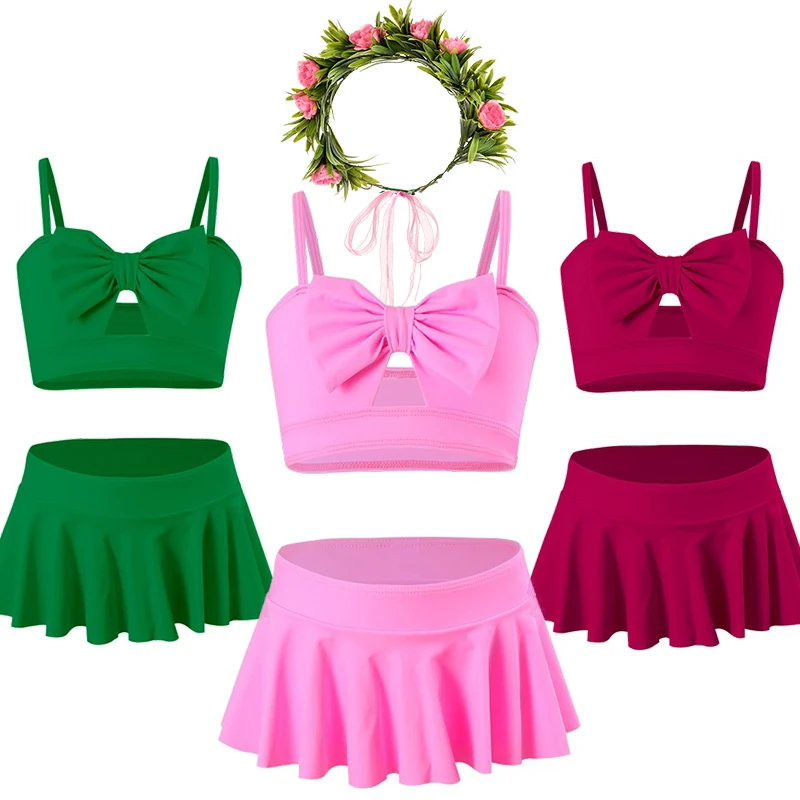 

2 шт./комплект, детский купальник с листьями лотоса