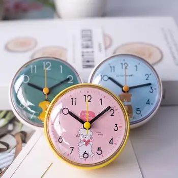 Mini orologio da parete a ventosa per bagno, antiappannamento, impermeabile, 7 cm, cucina, WC, piccolo orologio da tavolo al quarzo 1