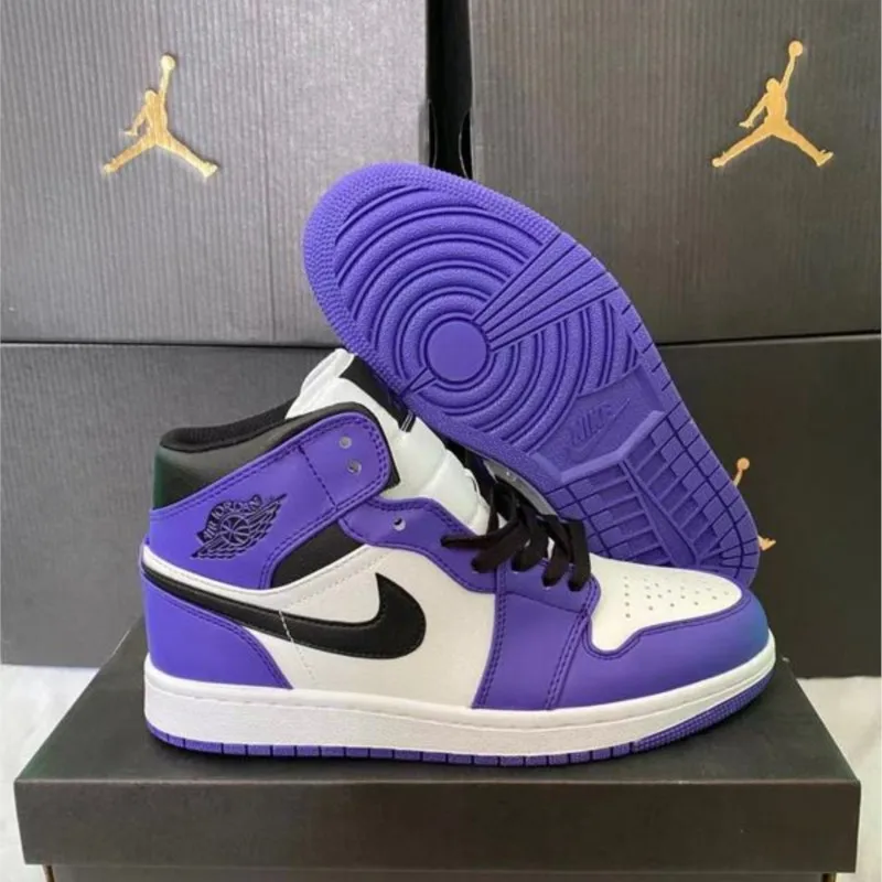 

Original Women Unisex Nike Air Jordan 1 Original Men's Basketball Shoes High-top Comfortable Sports Outdoor Sneakers 555088-140