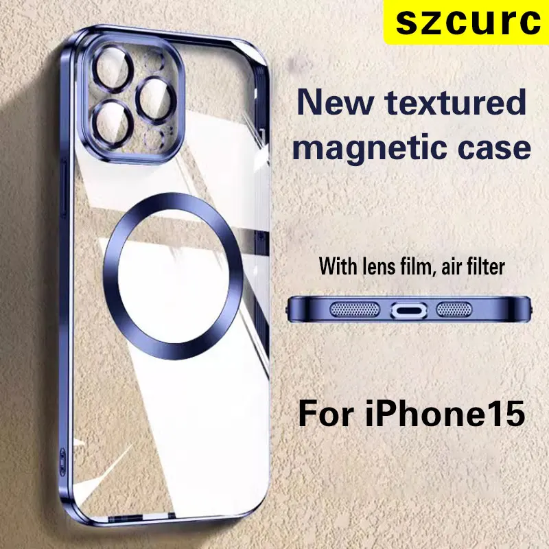 

Новый высококачественный Роскошный чехол magsafe для iPhone 15 Pro Max, чехол для iphone13 14 12 11, чехол для телефона с магнитным присосом, Ультратонкий защитный чехол