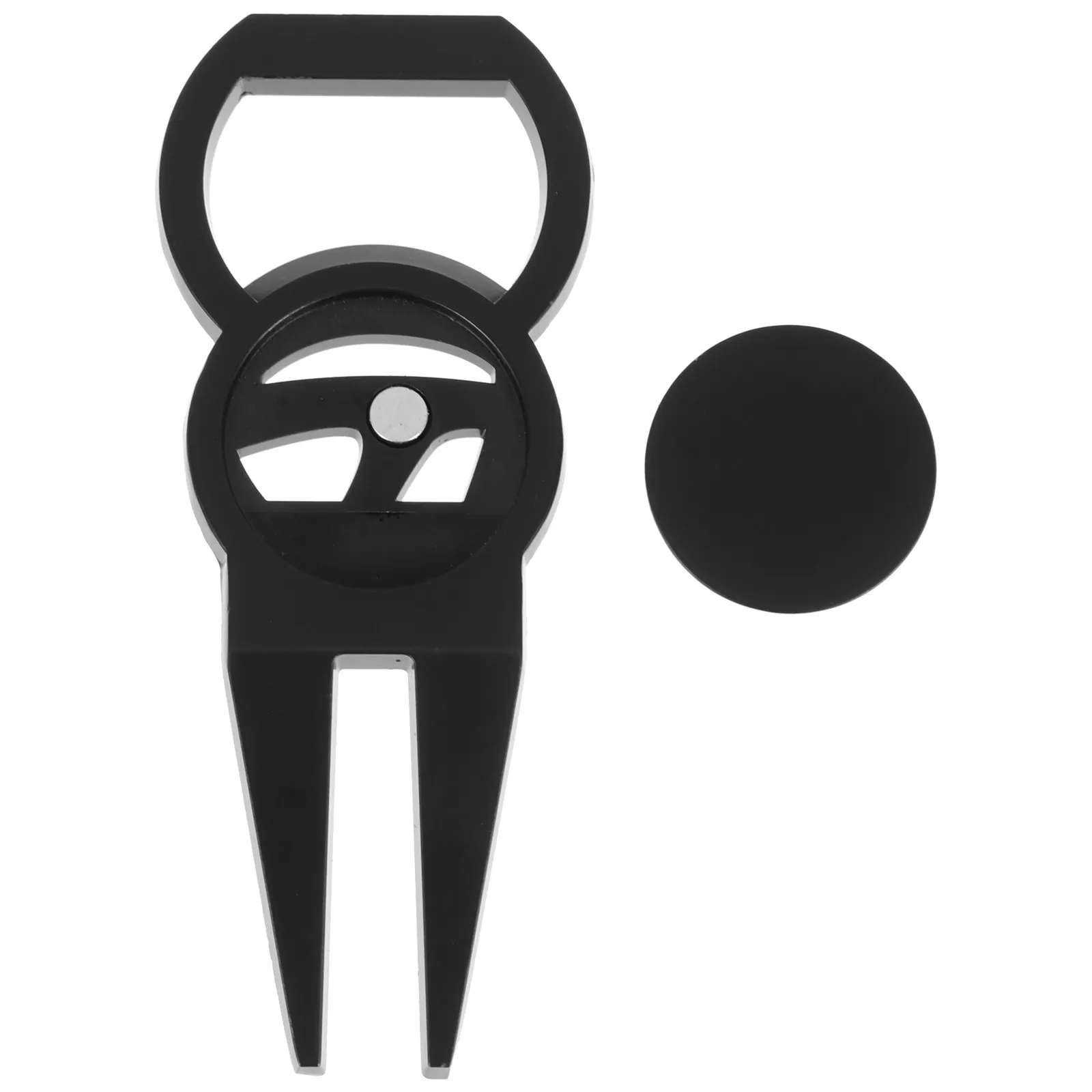 컴팩트 전문 골프 디봇 포크 고급 금속 볼 마커 매끄러운 표면 핑거 그루브 잔디 수리 도구 휴대용 골프