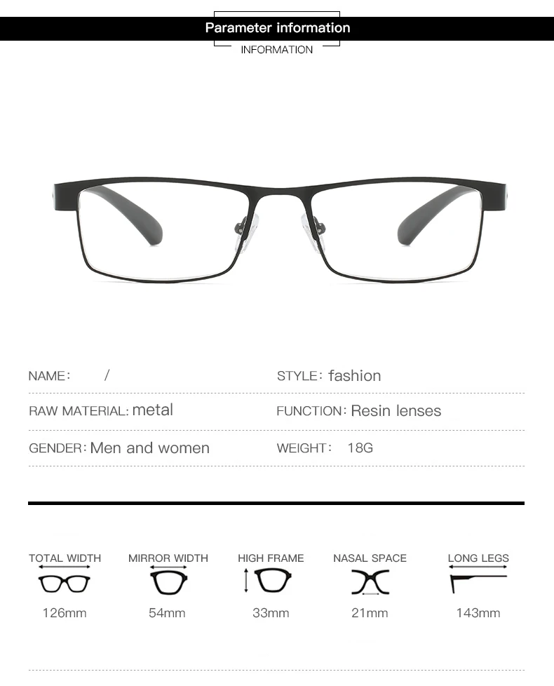 Rooftrellen Metallrahmen Männer Lesebrille Vintage Business Hyperopie Brillen Männliche Lesebrille +100 +150 +200 bis +400 – Detail 4