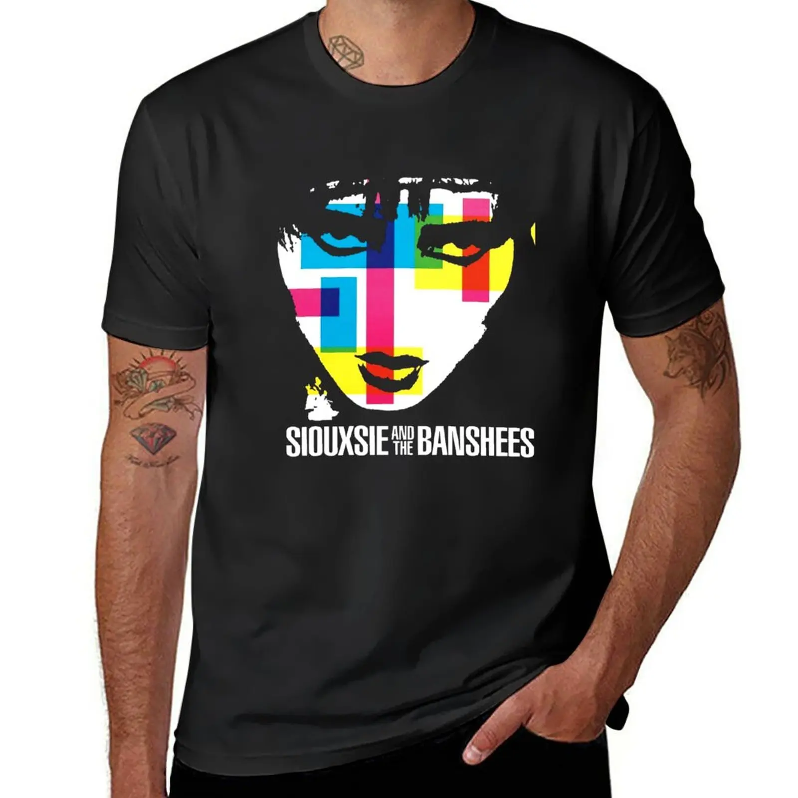 

Color face siouxsie members and the banshees art T-Shirt quick-drying t-shirt graphic t shirt plain t shirts men