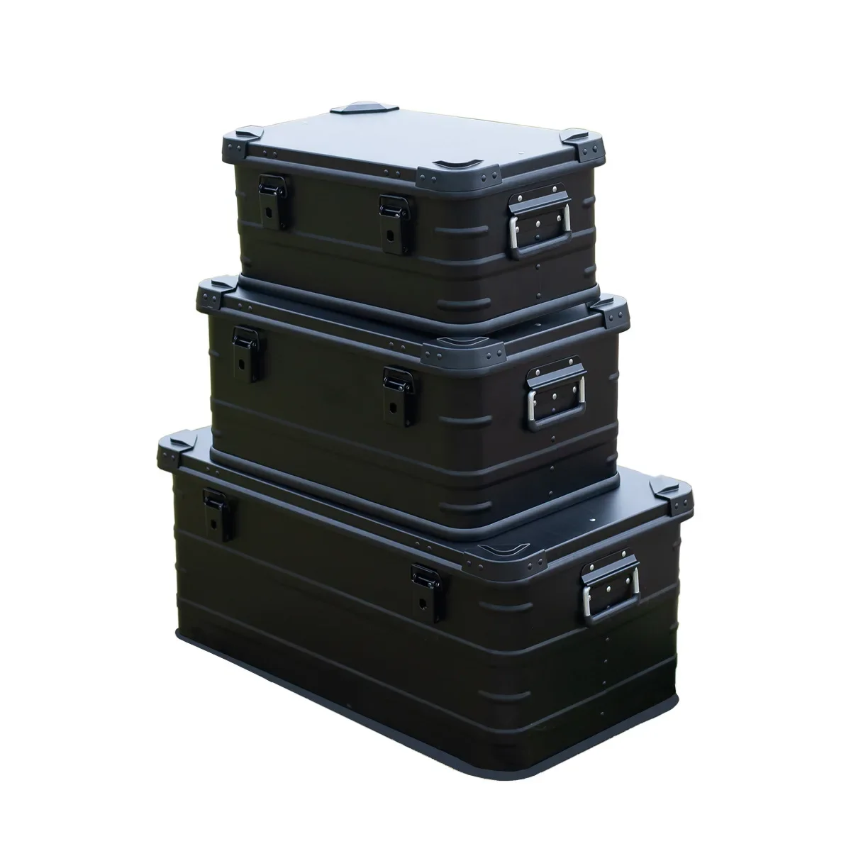 Built for outdoor adventure and everyday durability, this Aluminum Alloy Travel Storage Box is your all-in-one solution for secure, rugged storage. Crafted from high-quality aluminum alloy and finished in sleek black, it offers long-lasting performance fo 5