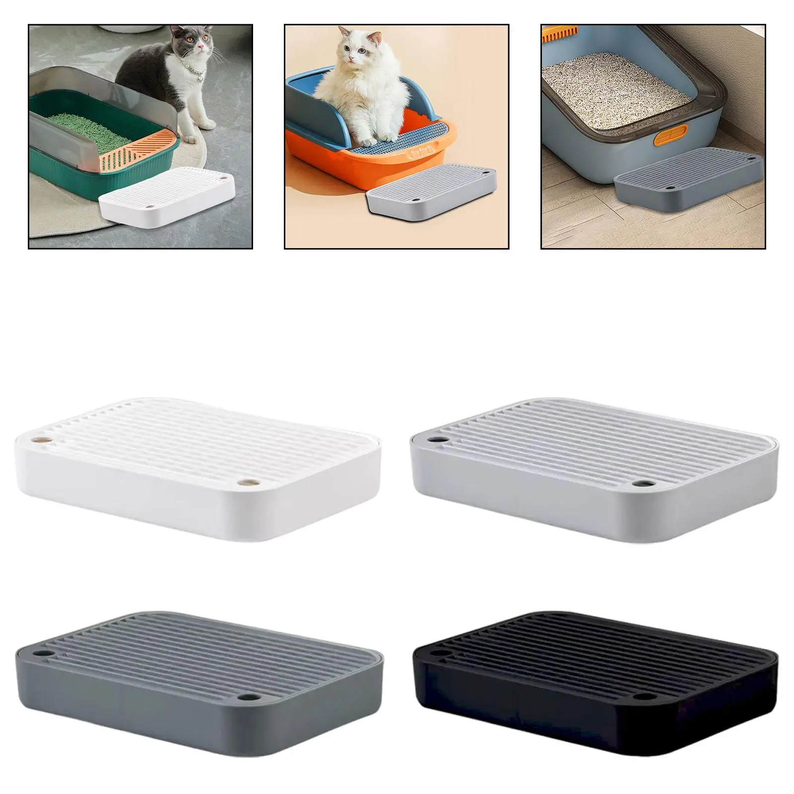 Cat litter box, foot board, stays tidy, detachable, portable, easy to clean,
