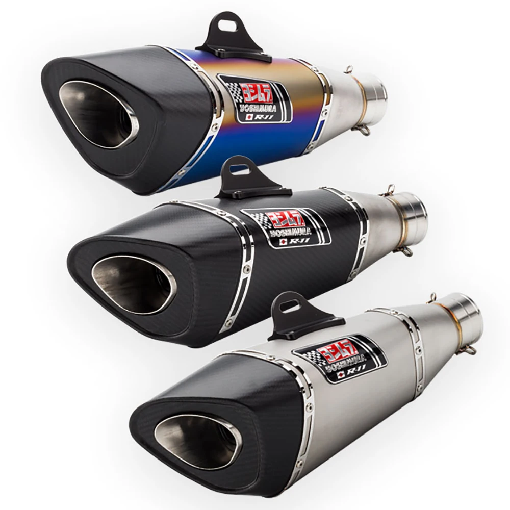Ingresso 61Mm Silenziatore Tubo Di Scarico Moto Yoshimura R11 Fuga Moto Universale Per Gsx-S750 Z250 Ninja400 Cb150 Y15Z