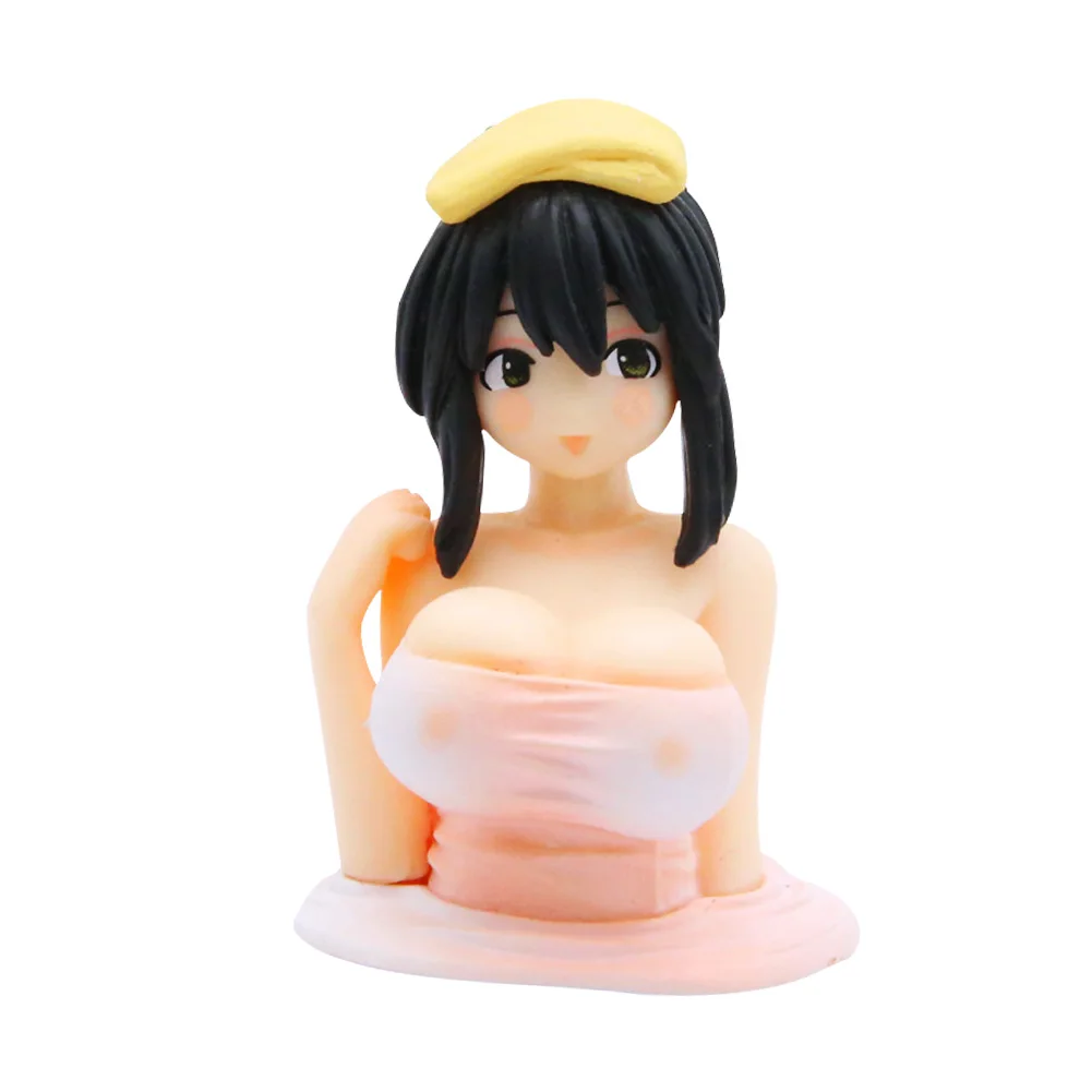 섹시한 애니메이션 흔들리는 가슴 콘솔 대시 보드 인테리어 액세서리, 소녀 소년 성인 피규어 컬렉션 모델 인형 완구, 1 개