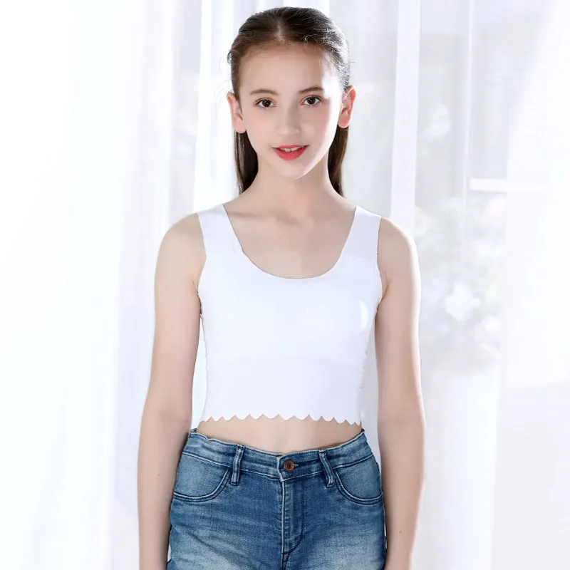 Girls' Bras Female Students No Steel Ring Small Breasts Sexy Seamless Anti  Peeping Beautiful Back Thin