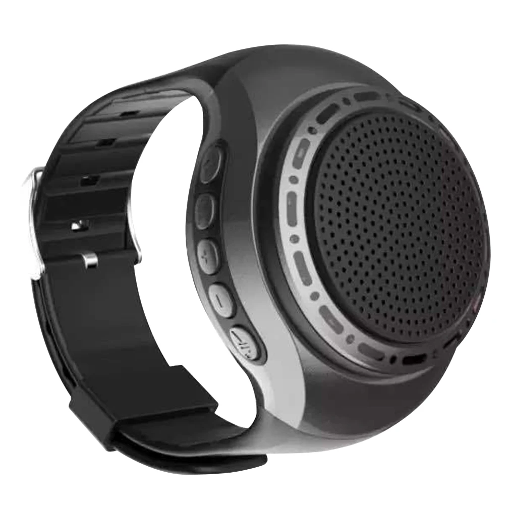 

Портативный динамик для наручных часов 500 мАч Bluetooth-совместимый спортивный музыкальный FM-радио USB Перезаряжаемый беспроволочный динамик