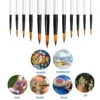 12pcs Round Paint Brush Set - Professional Nylon Bristles for Watercolor, Acrylic, Oil Painting, Face & Body Art, Nail Designs 6