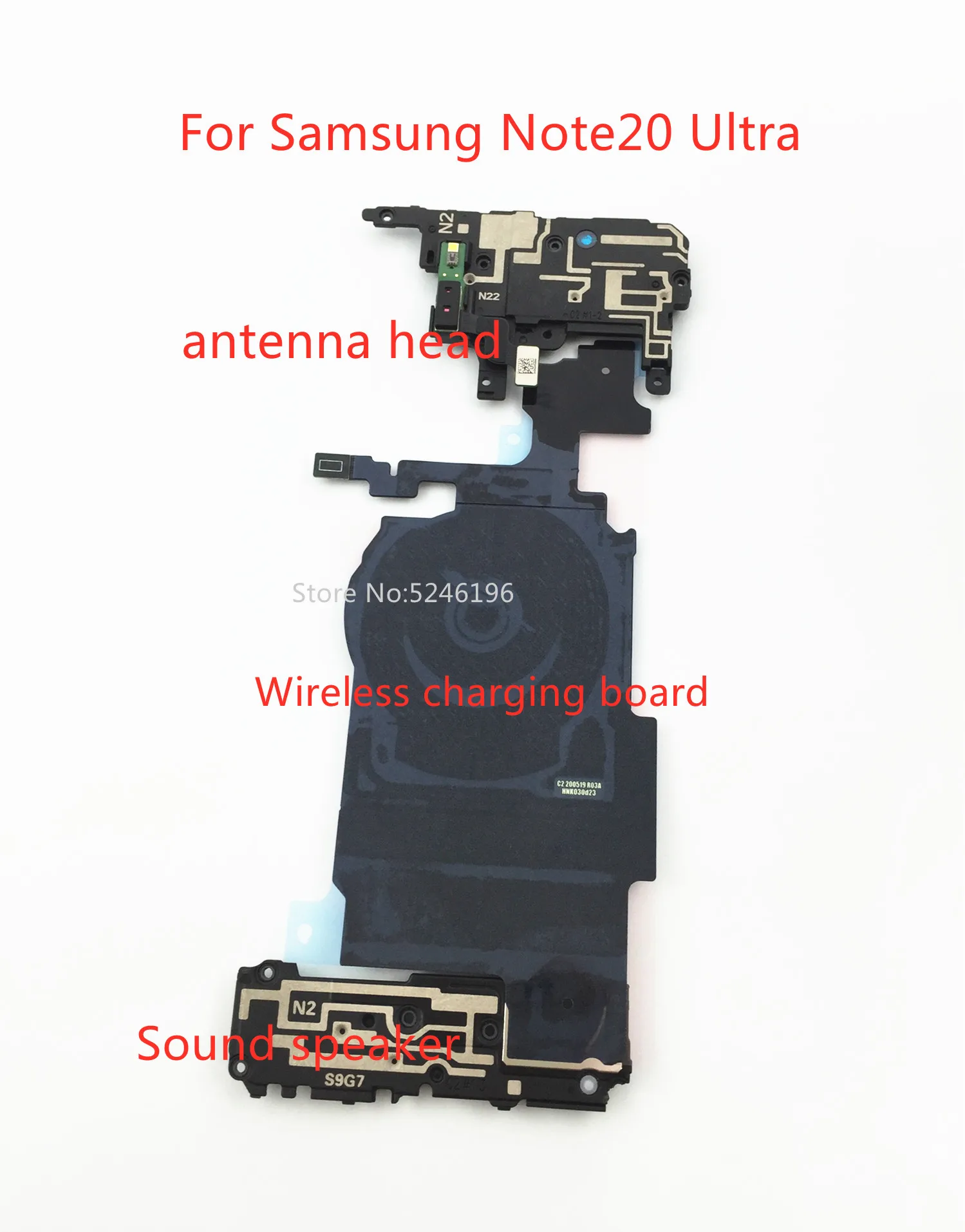 3 pièces pour Samsung Galaxy Note 20 Ultra Note 20 Ultra NFC bobine de charge sans fil, couverture d'antenne de Signal, haut-parleur inférieur