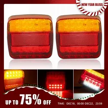 자동차 트레일러 트럭 후미등, 20 LED 후미등, 주행 방향 지시등, 방수 후미등 부품, 12V, 2 개