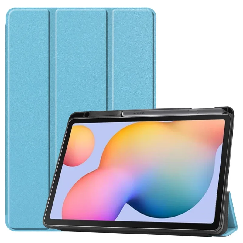 Tablet Case For Samsung Galaxy Tab S6 Lite 10.4 inch P610 P615 With Pencil Holder Tri-Fold Stand