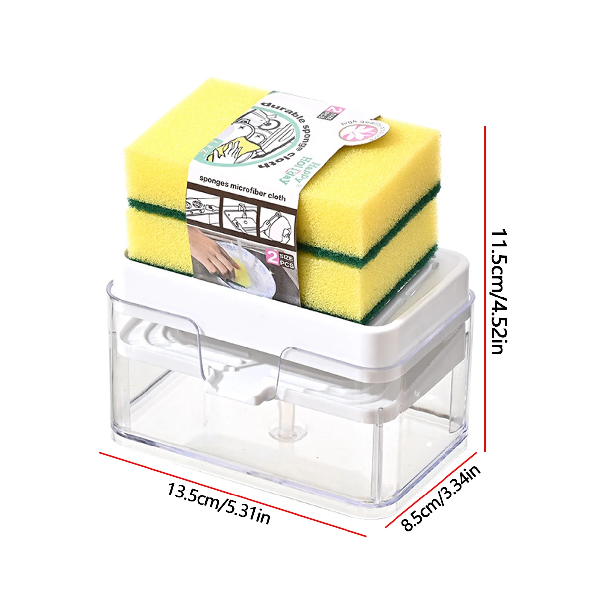 Kitchen Sink Drain Soap Dispenser Dishwashing Soap Press Box Sponge Kitchen Detergent Container soap dispenser soap liquid box pressing soap liquid box
