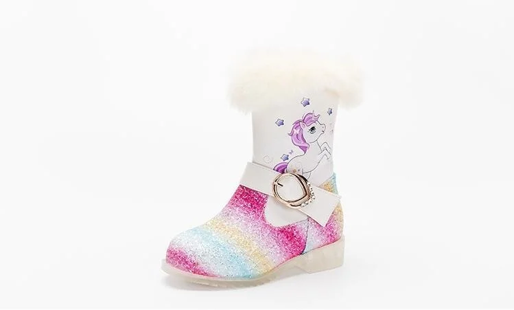 Unicorn Rainbow Sequin Glitter Boots