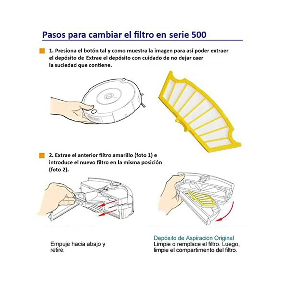 Replacement Kit for Roomba 500 505 521 510 530 531 532 534 535 545 550 555 560 562 564 570 570 571 575 580 581 585 595 6