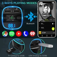 LENCENT Bluetooth FM Transmitter Wireless Radio Adapter Car Kit with Dual USB Charging Car Charger MP3 Player Support TF Card - Image 3
