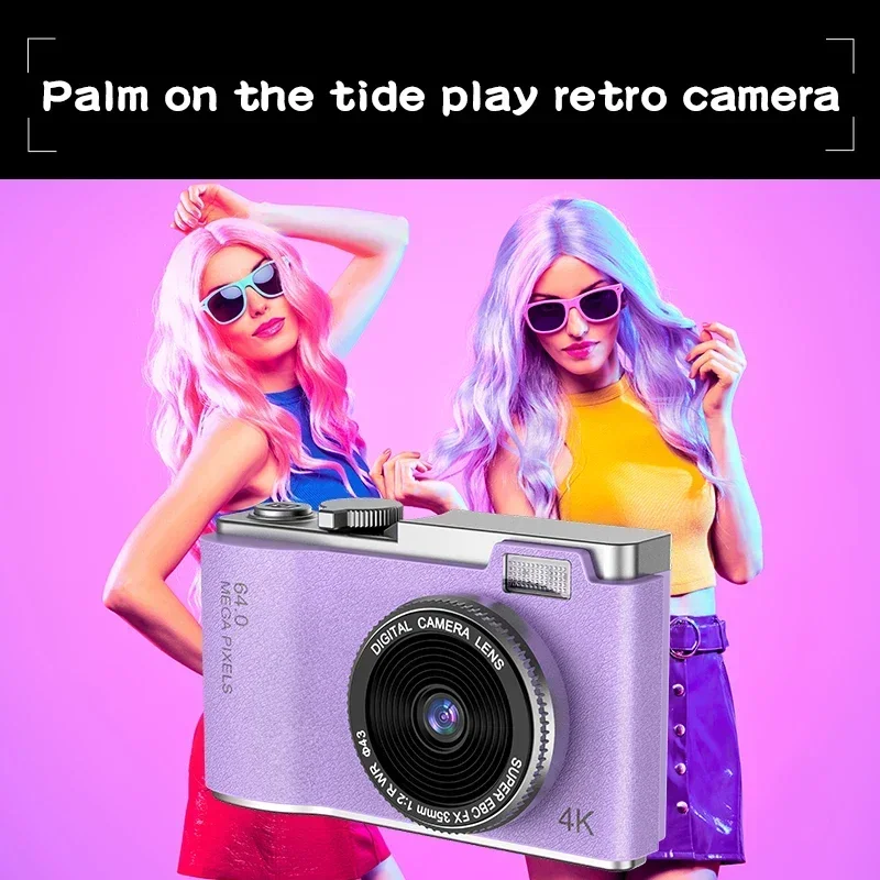 GlowMartCustomizable New Mini CCD Children's 4K HD Photo New Children's Student Portable Digital