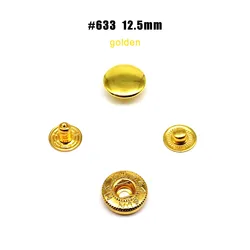 Versatile Metal Snap Button Kit for Leather and Fabric Repair (Golden 633)