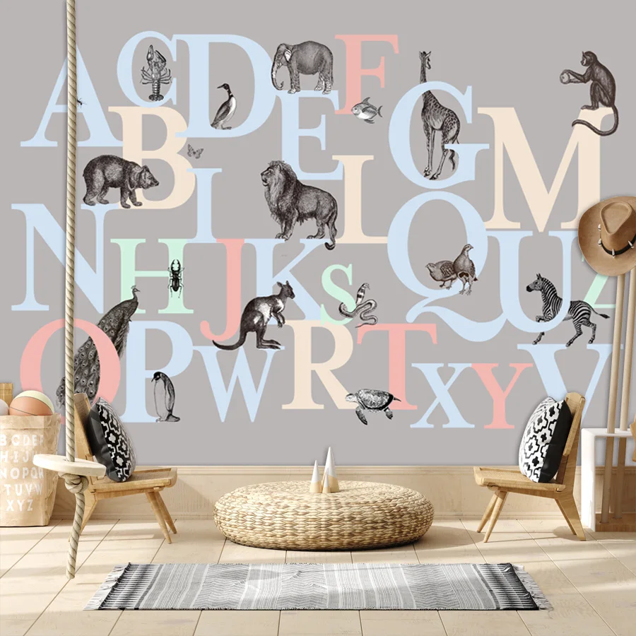 

Peel and Stick Accept Wallpapers for Living Room Kids Bed Letters Nursery Sofa TV Background Wall Design Papers Home Decor Mural