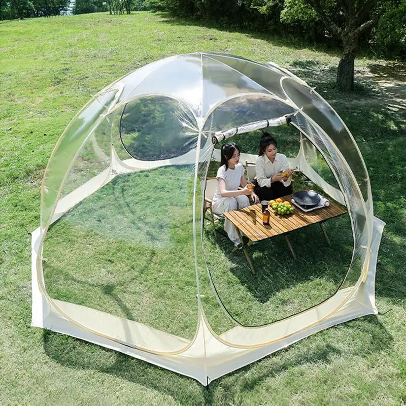Tende A Bolle Pop-Up Carpa Tente De Camping Dome Outdoor Waterproof New Trasparente Warm Pvc Sun Room Starry Bubble House