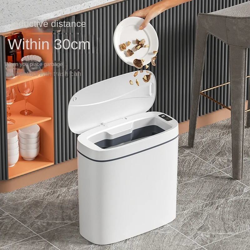 

14L Multi-functional Electric Trash Can Automatic Intelligent Sensing Storage Bucket Household Kitchen Toilet Waste Compost Bin