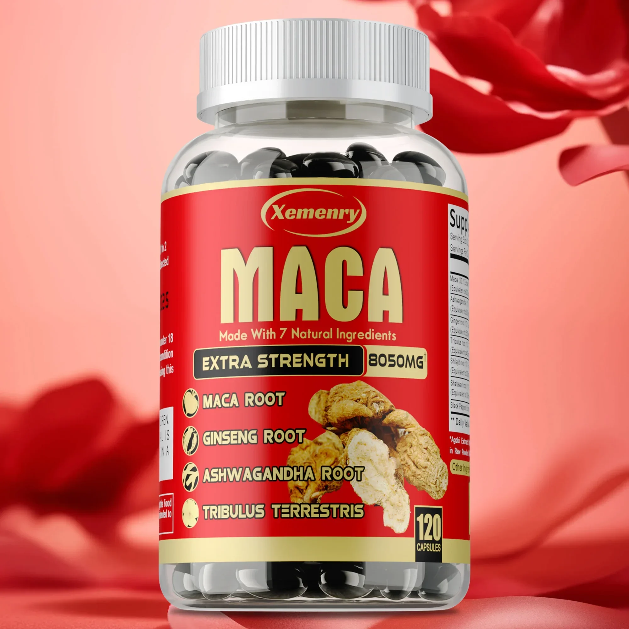 Maca Root Capsules-with Ginseng & Ashwagandha to Support Energy Endurance and Performance Muscle Mass Improve maca root capsules
