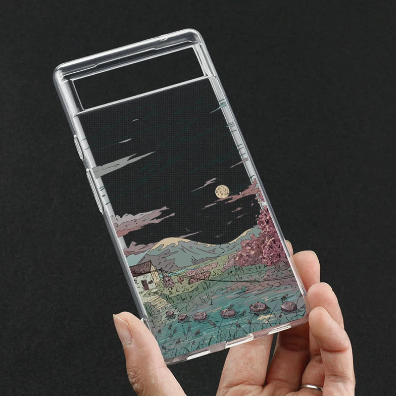 Korean Sunset Scenery Clear Phone Case - Soft Transparent Cover