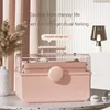 Large Capacity Cosmetic Storage Box Internet Famous Plastic Dustproof Transparent Desktop Portable Medicine Storage Box 3