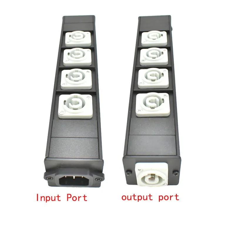 Caixa de Alumínio Power Strip Powercon Nac3mpb C14 Chassis de Entrada para Luz de Palco Conector Led Tomada de Aviação 20a 250v113ac