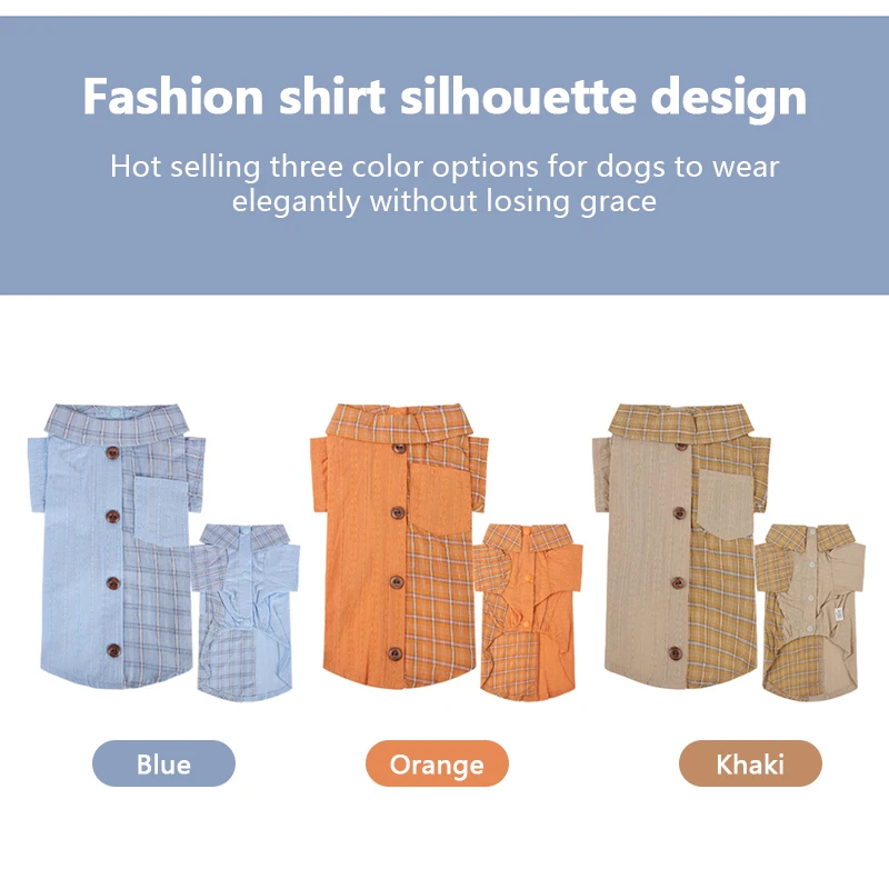 Plaid Cotton Dog Shirt 5