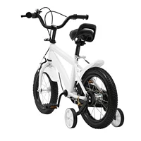 Vélo pour enfants de 14 pouces avec roue auxiliaire ‎ Vélo pour enfants débutants, hauteur de selle réglable de 43 à 49 cm, pour les loisirs des enfants 5