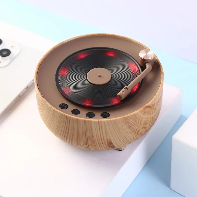 

Retro Record Player Bluetooth Speaker Portable Multi-function Mini Subwoofer Home Computer Desktop Wireless Stereo Soundbox