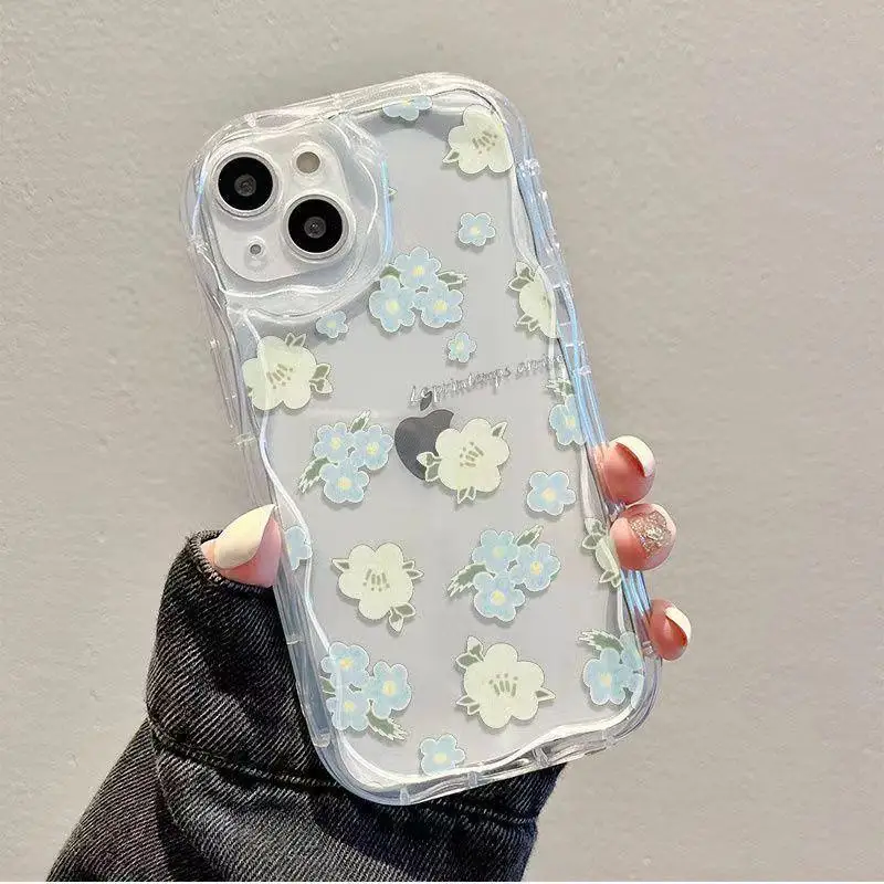 Elegant Clear Butterfly Flower Phone Case Cover