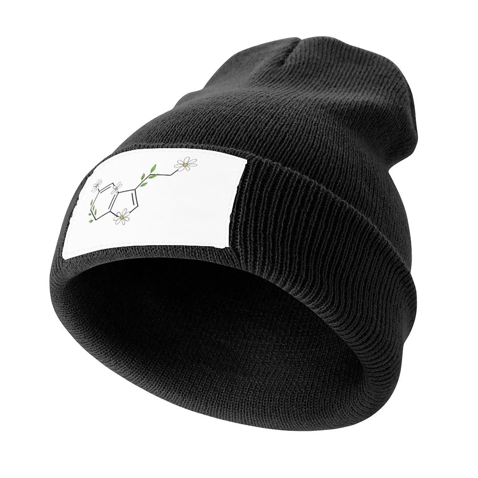 

Floral Serotonin Molecule Knitted Cap Rugby Vintage hard hat Dropshipping Elegant Women's Hats Men's