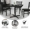 5-Piece Square Dining Table Set with X-Base and 4 Trapezoidal Back Chairs Durable Restaurant Cafe Banquet Furniture 5