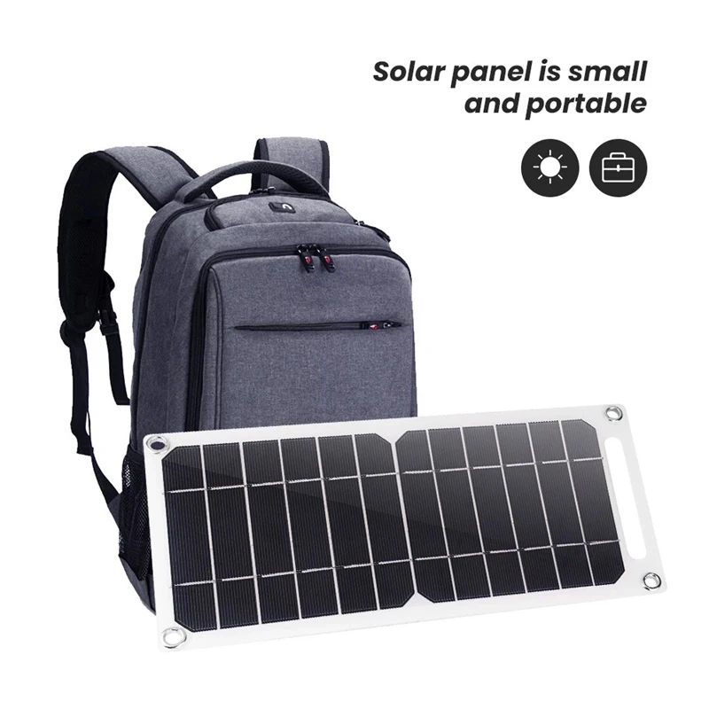 6.5V 30W Solar Panel with USB Waterproof Outdoor Hiking And Camping Portable Battery Mobile Phone Charging Bank Charging Panel 3