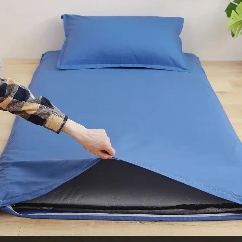 WASART 360° fully enclosed with zipper mattress protector cover couple/student single double bed sheet protection pad 90/150cm 1