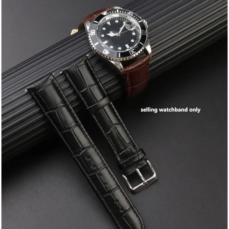Фото Мужской ремешок из натуральной кожи для часов Casio/ICW/Armani/Seiko/series, кожаный ремешок для часов 20 мм/22 мм №3