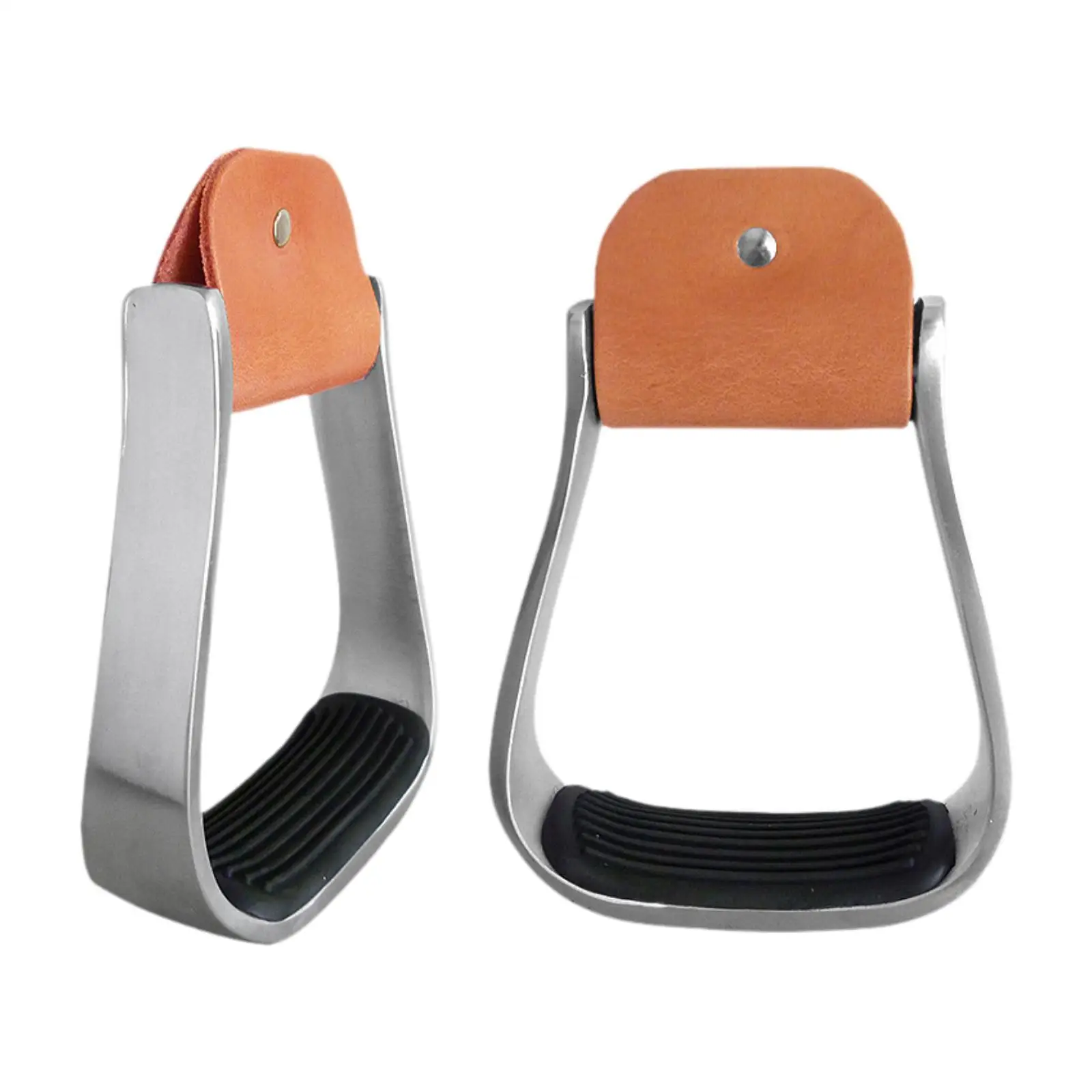 2 Pieces Horse Riding Stirrups Lightweight English Saddle Step Anti Skid Western 2